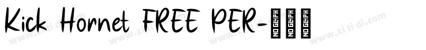 Kick Hornet FREE PER字体转换